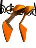 J.Crew Orange Heels Size 7 1/2 - photo 3