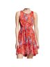 Michael Stars 100% Polyester Floral Red Cocktail Dress Size XS - photo 1