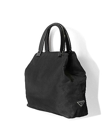 Prada PRADA Prada handbag, plastic handle, nylon, black, women's. (view 1)