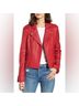 Rebecca Minkoff 100% Leather Red Leather Jacket Size M - photo 13