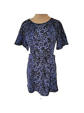 Anthropologie Blue Brocade Cut out Dress Cocktail Dress (view 1)