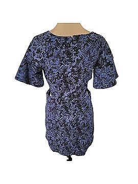Anthropologie Blue Brocade Cut out Dress Cocktail Dress (view 2)