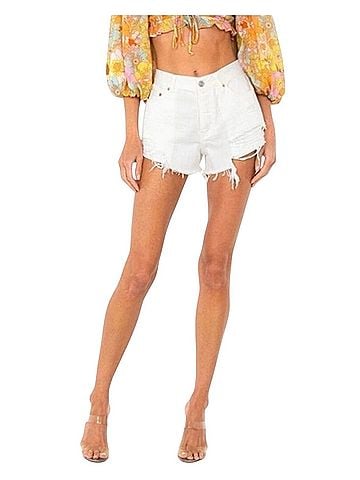 We the Free Loving Good Vibrations Denim Shorts (view 2)