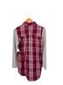 Make + Model Plaid Burgundy Gray Button-Down Shirt Size XXS - photo 2