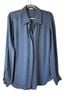 L'Agence 100% Silk Gray Blue Button-Down Shirt Size 8 - photo 1