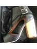 Laurence Dacade 100% Calf Leather Black Silver Sandals Size 8 1/2 - photo 5
