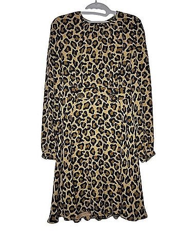 Tory Burch Leopard Silk Dress Cocktail Dress (view 1)