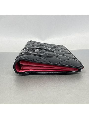 Chanel Chanel Cambon Lambskin Long Wallet, Black, Women's (view 2)