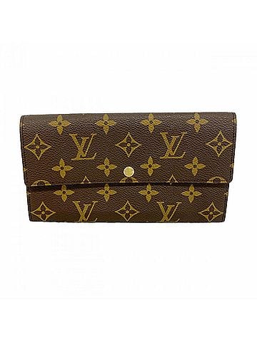 Louis Vuitton Louis Vuitton Monogram Portemonnaie Credit Long Wallet M61725 Brown Women's (view 1)