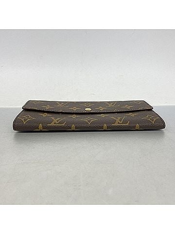 Louis Vuitton Louis Vuitton Monogram Portemonnaie Credit Long Wallet M61725 Brown Women's (view 2)