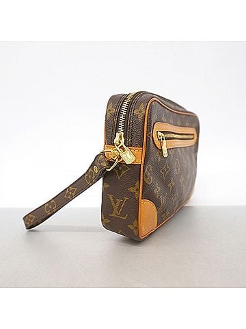 Louis Vuitton Louis Vuitton Monogram Marly Dragonne GM Clutch Bag M51825 Brown Men's (view 2)