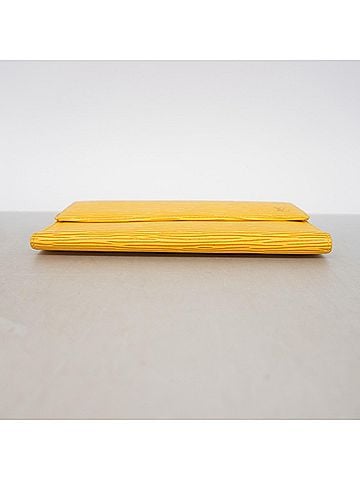 Louis Vuitton Louis Vuitton Tri-fold Long Wallet, Epi Leather, Portefeuille Tresor International, M63389, Jaune (Women's) (view 2)