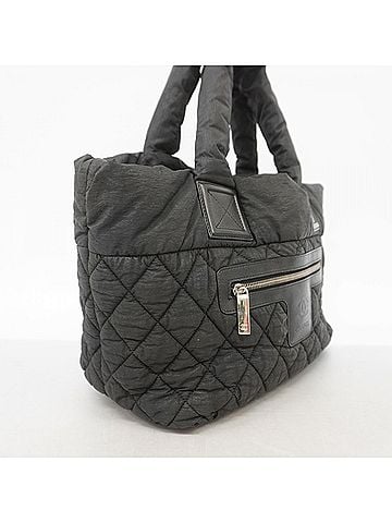 Chanel Chanel Coco Cocoon Nylon Tote Bag, Black, Women's (view 2)