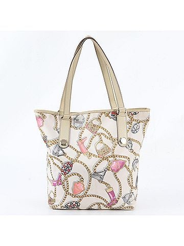 Gucci Gucci Chain Pattern 153009 Leather Nylon Tote Bag Handbag Shoulder for Women (view 1)