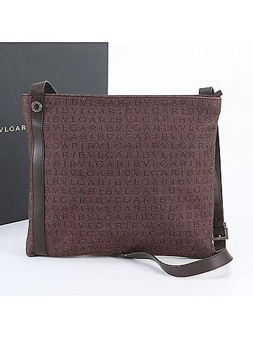 Bvlgari Bvlgari Logomania Canvas Leather Shoulder Bag Messenger for Men (view 1)