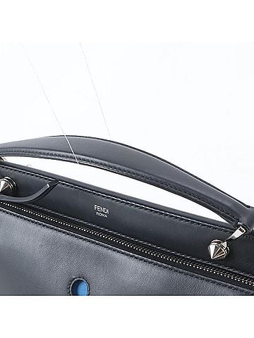 Fendi Fendi.com Leather Handbag, Black, Brand Name, Women's (view 2)
