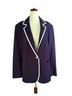 Lane Bryant Solid Blue White Blazer Size 14 - photo 1