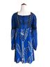 Floreat Print Blue Black Casual Dress Size 4 - photo 1