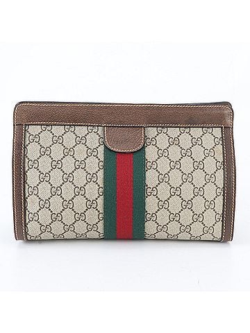 Gucci Old Gucci GG Supreme Sherry Line Leather Second Bag Clutch Handbag Pouch for Men (view 1)