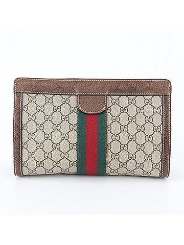 Gucci Old Gucci GG Supreme Sherry Line Leather Second Bag Clutch Handbag Pouch for Men (view 2)