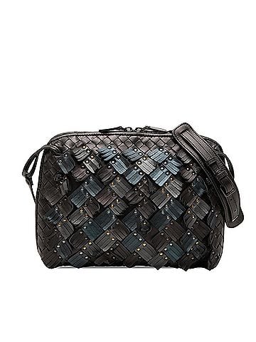 Bottega Veneta Metallic Multicolor Nappa Intrecciato Fringe Studded Nodini Crossbody (view 1)