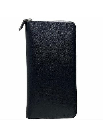 Prada Prada Organizer Saffiano Leather Black Round Long Wallet for Men (view 1)