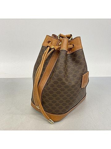 Céline Celine Macadam Shoulder Bag, Brown, Women's (view 2)