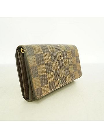 Louis Vuitton Louis Vuitton Damier Portefeuille Tresor Wallet N61736 Ebene Women's (view 2)