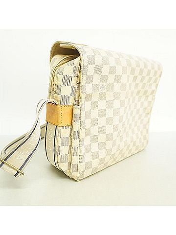 Louis Vuitton Louis Vuitton Damier Azur Naviglio Shoulder Bag N51189 White Women's (view 2)