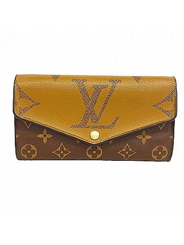 Louis Vuitton Louis Vuitton Monogram Giant Reverse Portefeuille Sarah Long Wallet M80726 Brown Women's (view 1)