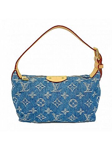 Louis Vuitton Louis Vuitton Monogram Denim Pochette Hills Handbag M82949 Blue Women's (view 1)