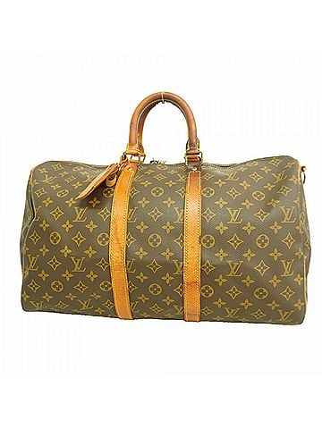 Louis Vuitton Louis Vuitton Bags - Boston Monogram Keepall Bandoulière 45 M41418 Brown Men's &amp; Women's (view 1)