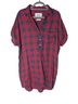 Grayson 100% Lyocell Plaid Red Black Button-Down Shirt Size L - photo 1