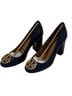 Tory Burch 100% Leather Blue Heels Size 5 - photo 1