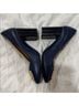 Tory Burch 100% Leather Blue Heels Size 5 - photo 8