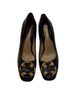 Tory Burch 100% Leather Black Gold Heels Size 6 - photo 1