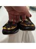 Tory Burch 100% Leather Black Gold Heels Size 6 - photo 7