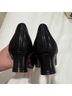 Tory Burch 100% Leather Black Gold Heels Size 6 - photo 6