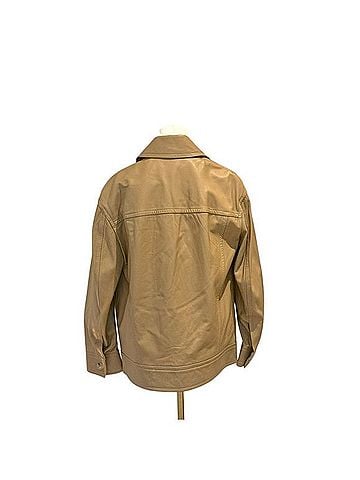 Vince. Washed Leather Trucker Jacket Leather Jacket (view 2)