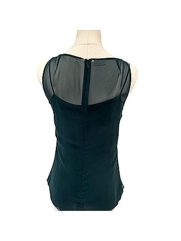 Akris Punto Sleeveless Ruffle Front Chiffon Top Sleeveless Blouse (view 2)