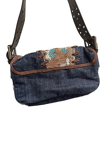 Guess Vintage Y2K Floral Denim Small Bag Purse Shoulder Bag (view 2)