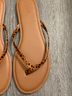 J.Crew Animal Print Tan Multi Color Flip Flops Size 12 - photo 4