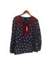 J.Crew Floral Blue Red White Blouse Size L - photo 1