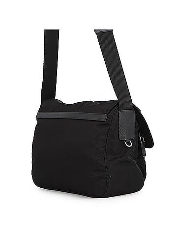 Prada Prada shoulder bag, triangle design, nylon, PRADA handbag, black, (view 2)