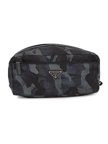 Prada Prada handbag pouch triangle camouflage 2NA029 PRADA men's black (view 1)