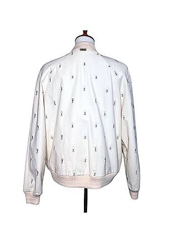 St. John Sport Marie Gray Bomber Jacket Jacket (view 2)