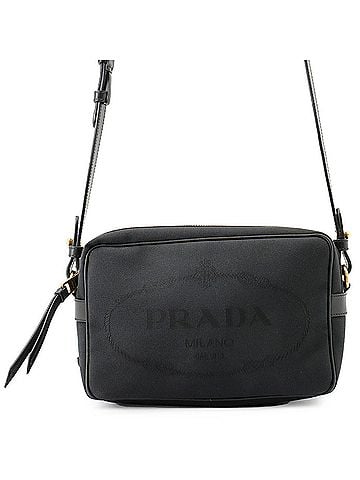 Prada Prada Shoulder Bag Crossbody Canvas Leather 1BH089 PRADA Black Handbag (view 1)