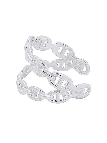 Hermès Hermes Chaine d'Ancre Enchainee Double Bracelet, SV925 Silver, Size SH, HERMES Bangle, Enchainee, (view 2)