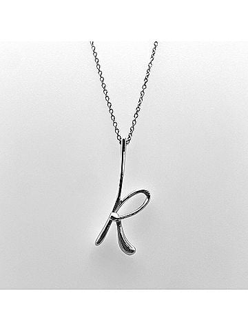 Tiffany & Co. TIFFANY&amp;Co. Tiffany Letter K Initial Necklace Pendant Elsa Peretti SV925 Men's Women's (view 2)