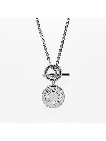 Hermès HERMES Amulette Sellier Clou de Selle Necklace Pendant Toggle SV925 Men's Women's (view 2)